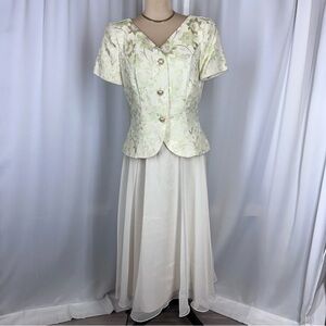 Cachet VINTAGE  Mother Of The Bride Groom Formal Skirt Jacket 2 Pc Set Sz 8 READ